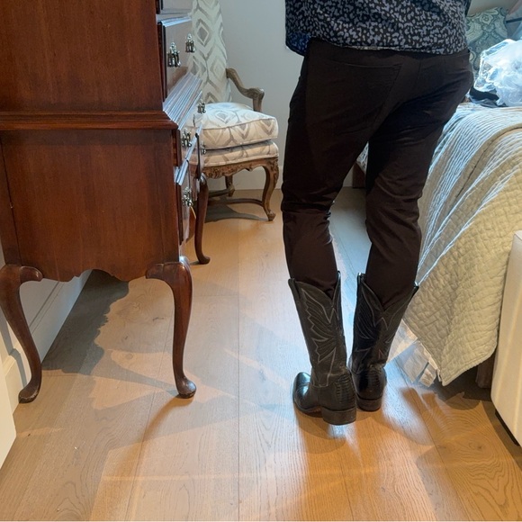 Rivers Boots - Black Lizard Western Boots Mens 11 Handmade Exotic Cowboy - Picture 3 of 8